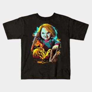 Fasbytes Horror Slash Neon Kids T-Shirt